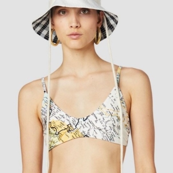 Derek Lam 10 Crosby Adriatic Seas Bralette Top Tie